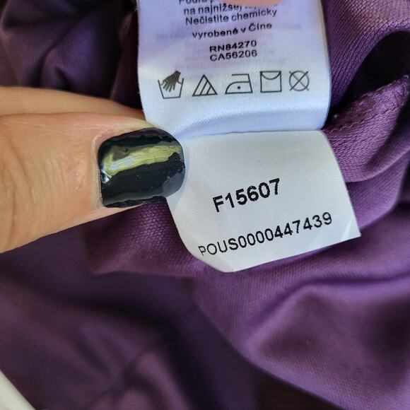 Davids Bridal Dress Womens 4 Style F15607 Purple Asymmetrical Sheer Short Party - Picture 8 of 13